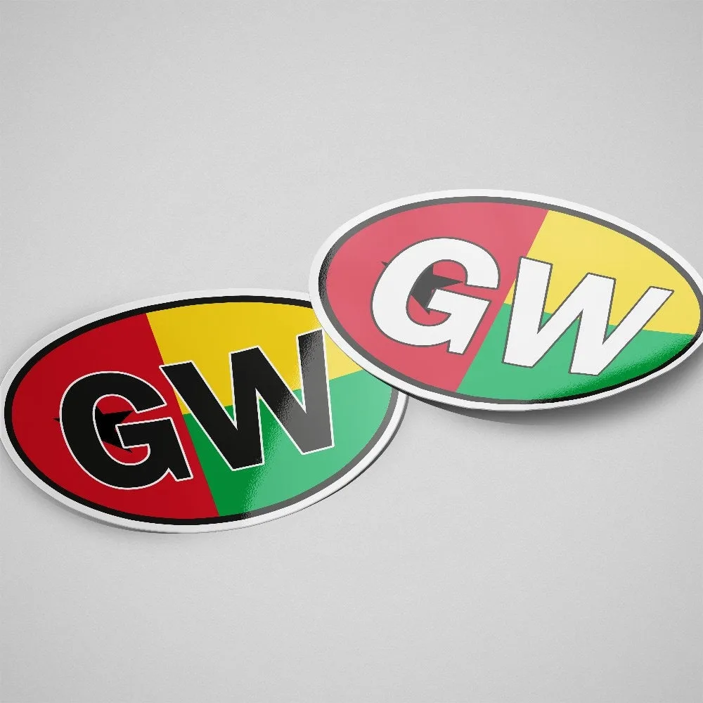 Guinea-Bissau Sticker Oval Flag