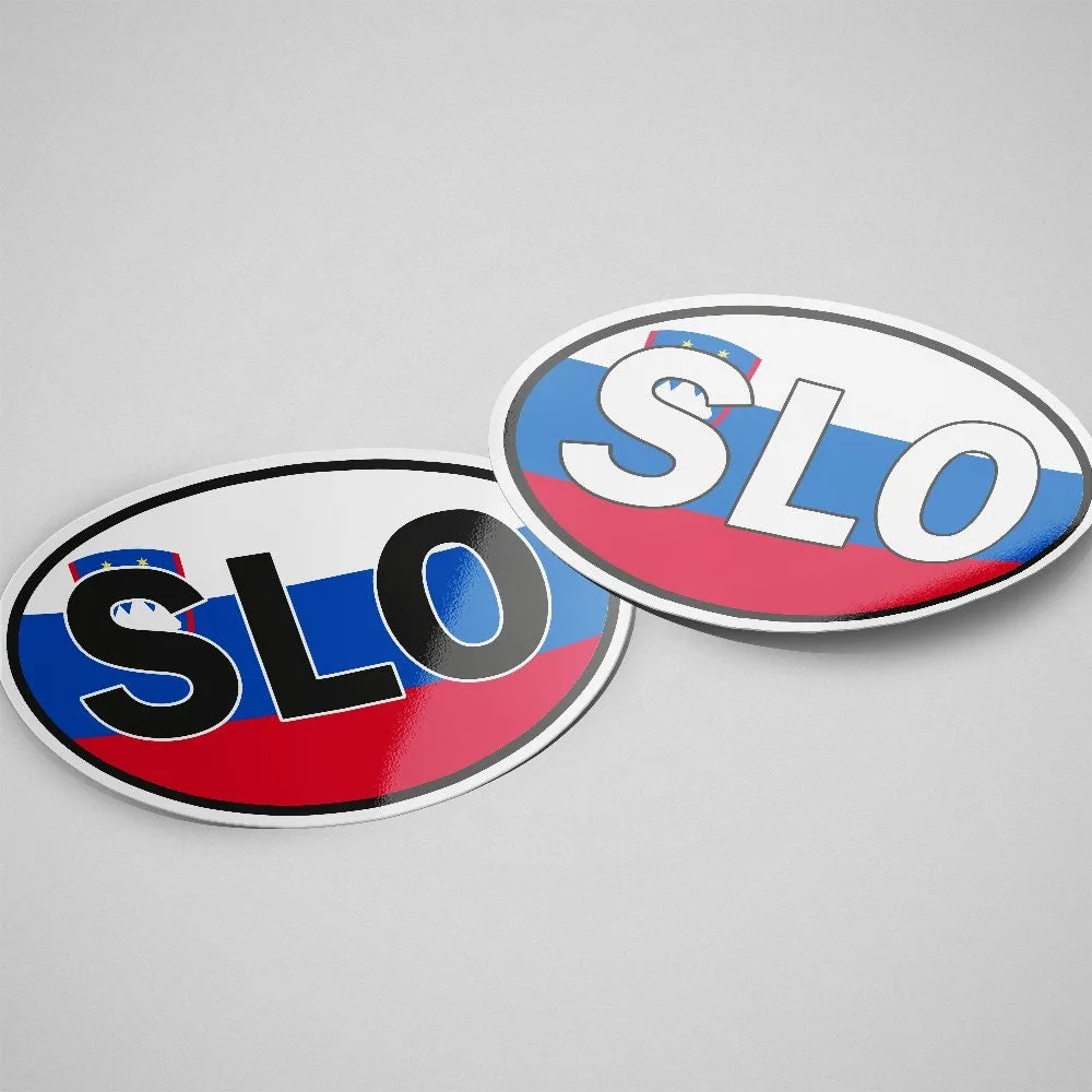 Slovenia Sticker Oval Flag