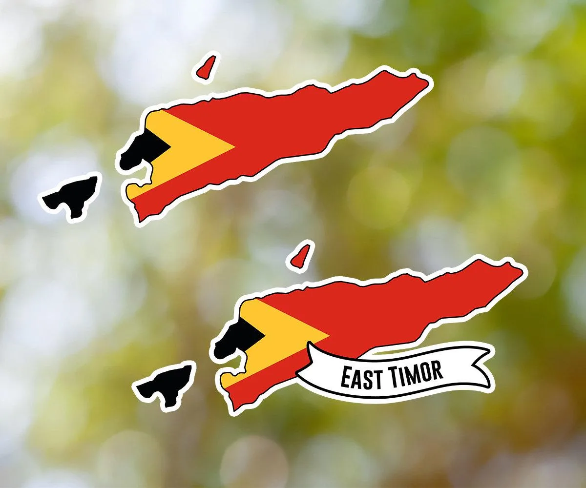 East Timor Country Shaped Sticker