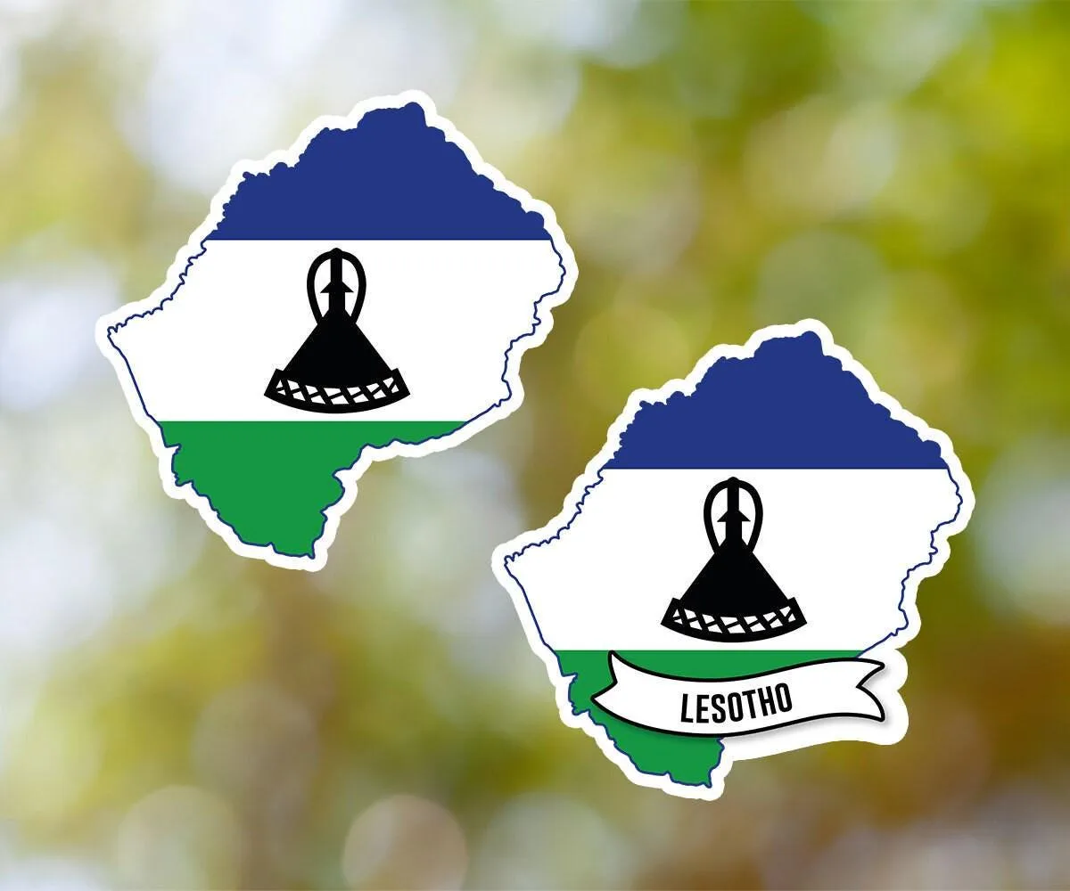 Lesotho Country Shaped Sticker