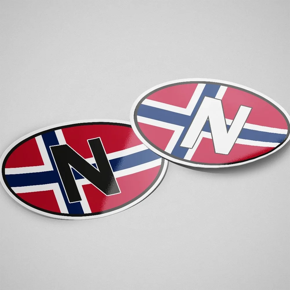 Norway Sticker Oval Flag