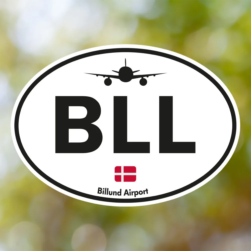 Billund Airport Sticker (Oval Vintage)