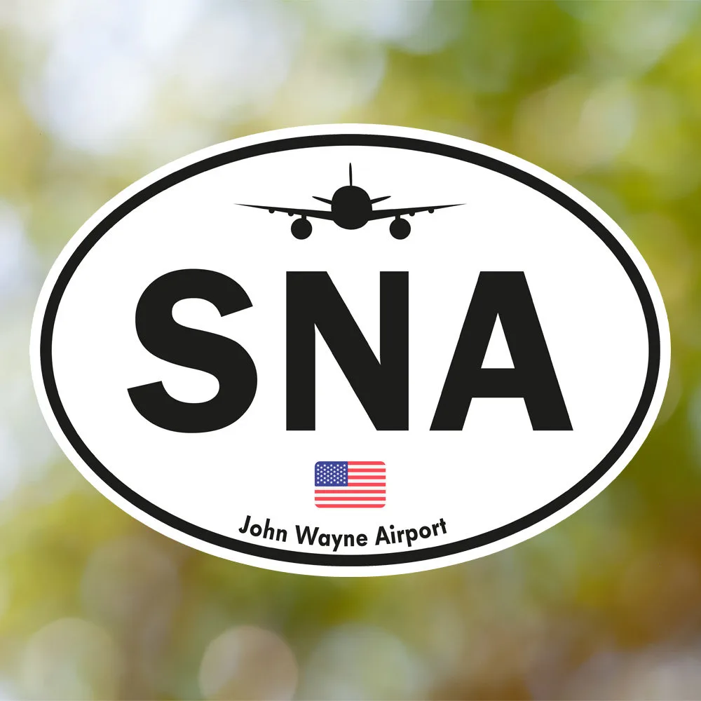 Santa Ana Airport Sticker (Oval Vintage)