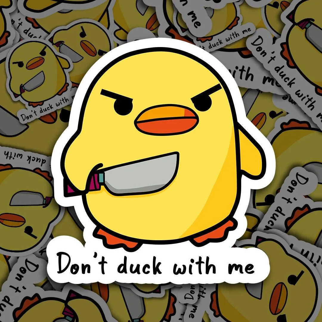 Angry Duck Meme Sticker