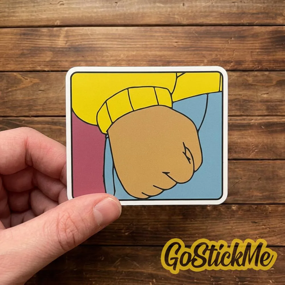 Arthur Closed Fist Meme Sticker