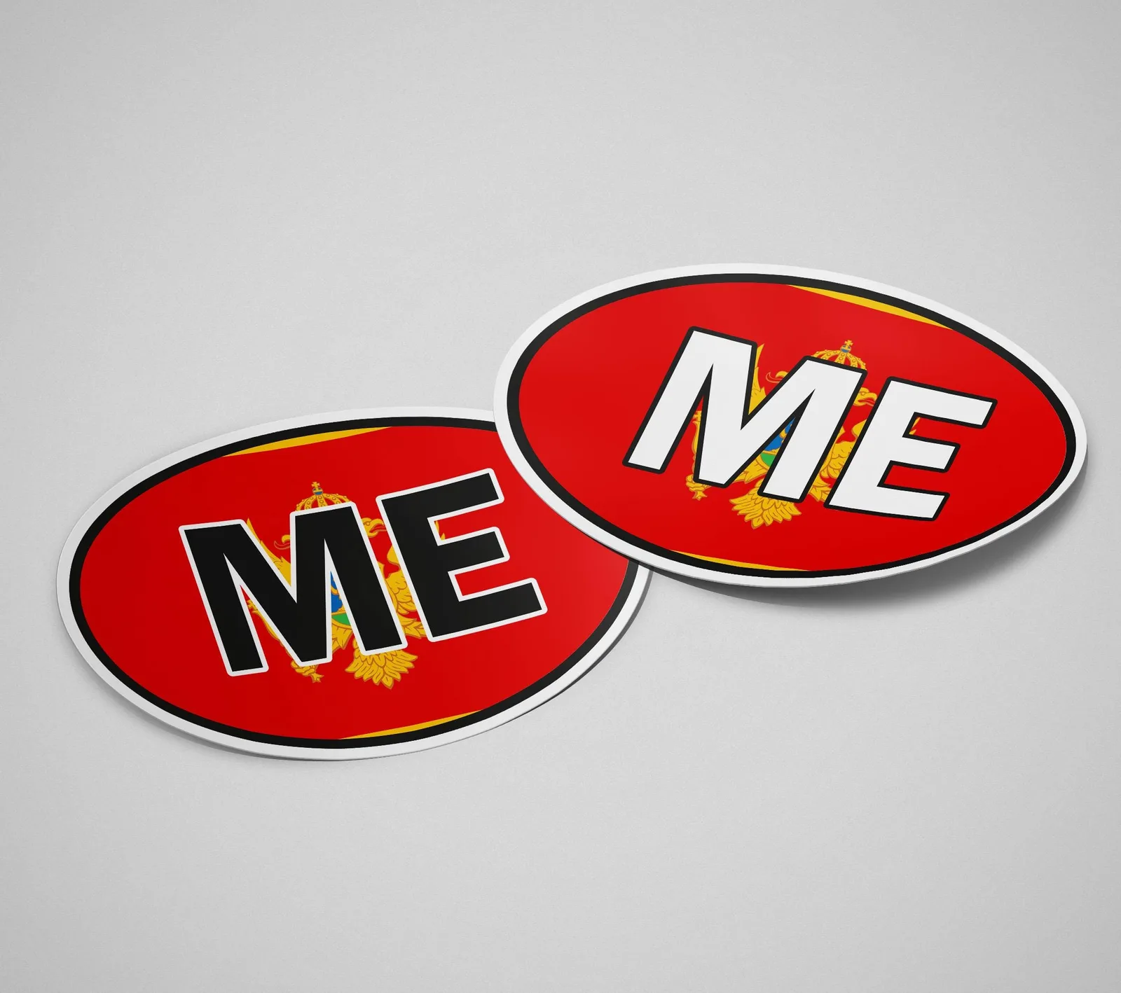 Montenegro Sticker Oval Flag