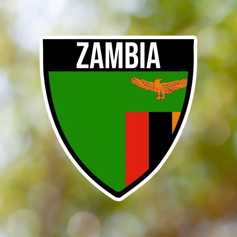 Zambia Shield Sticker