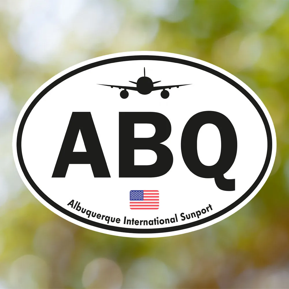 Albuquerque Airport Sticker (Oval Vintage)
