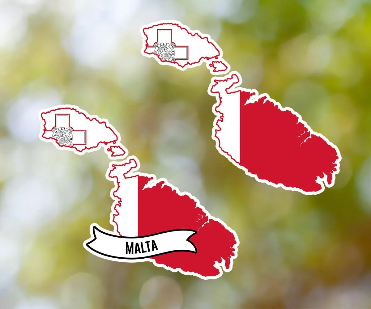 Malta Country Shaped Sticker