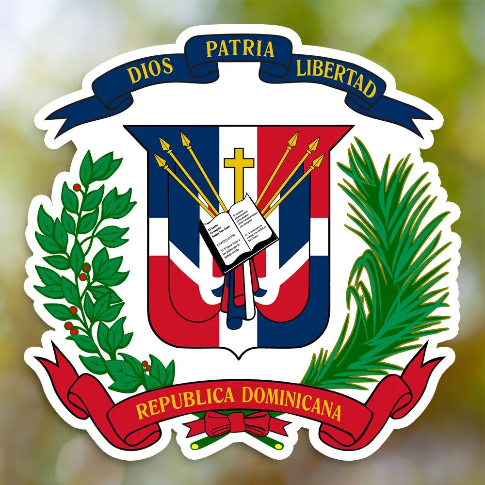 Dominican Republic Coat of Arms Sticker