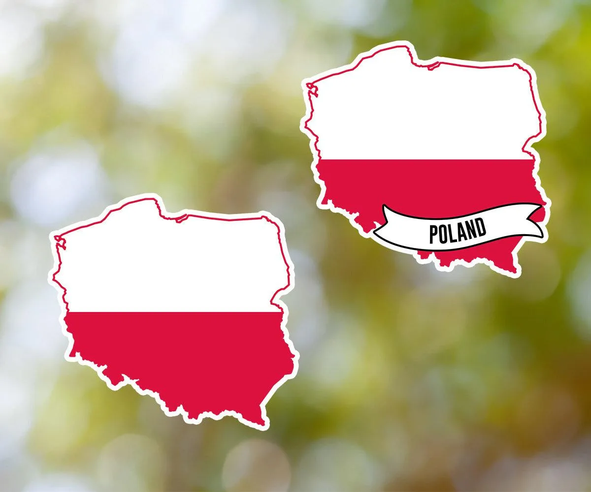 Poland Country Shaped Sticker