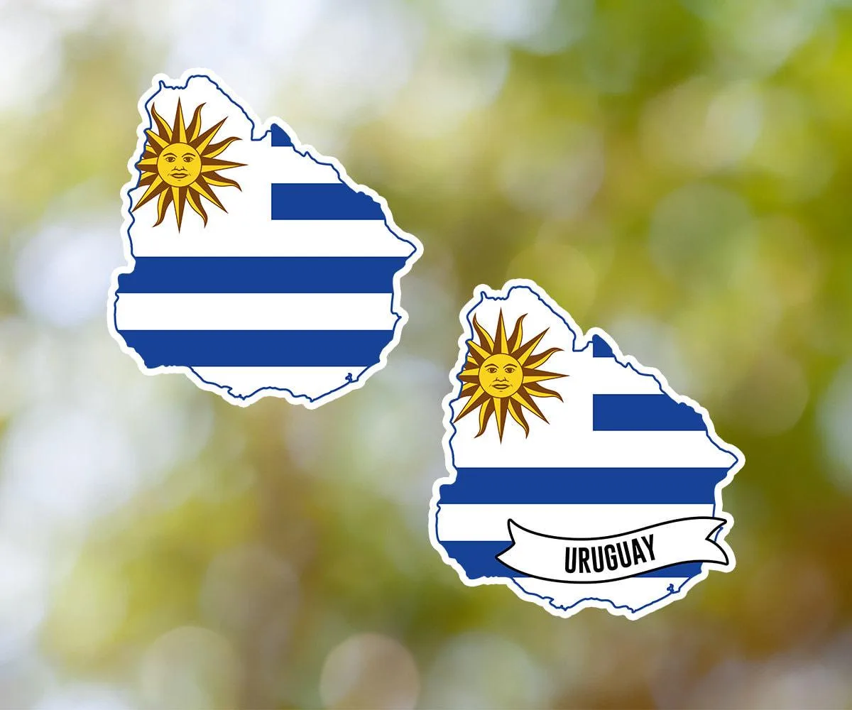 Uruguay Country Shaped Sticker