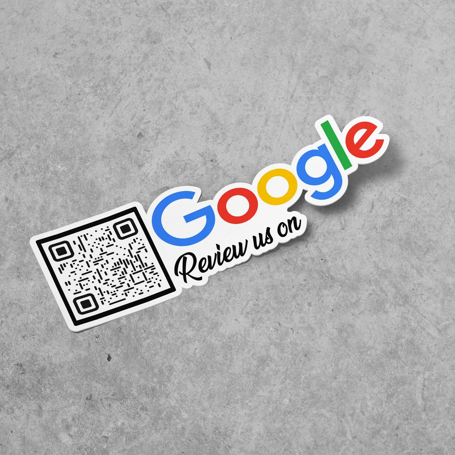 Custom Google Reviews Sticker Word QR Code
