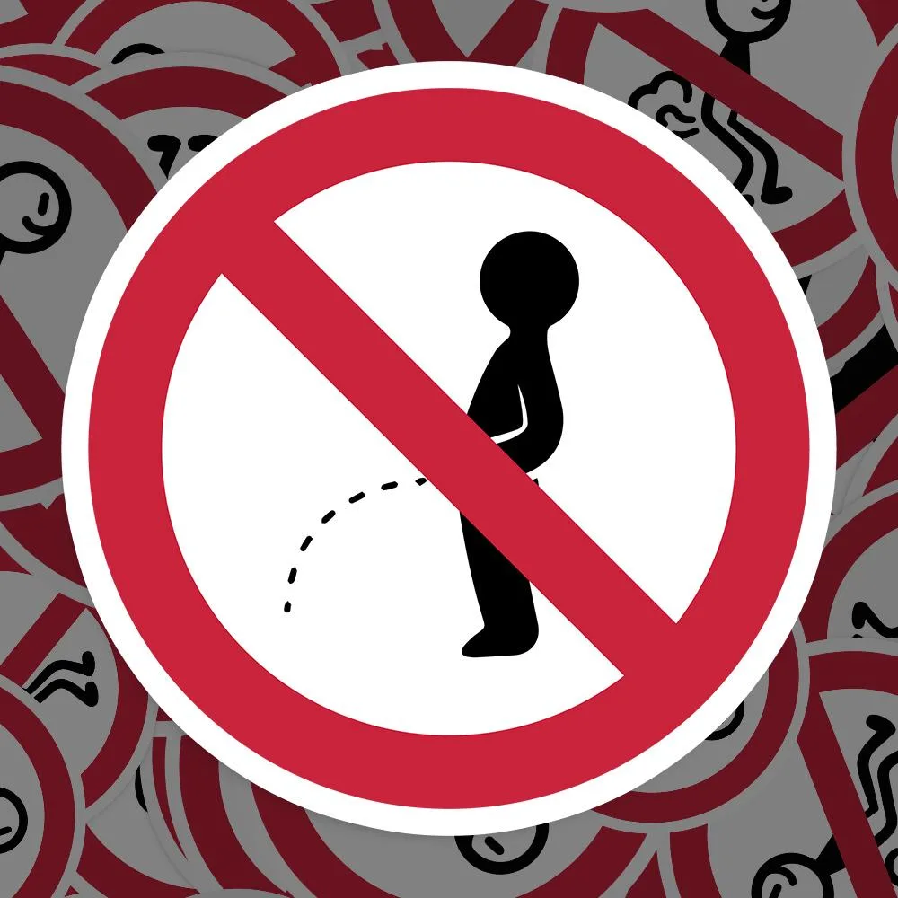 No Peeing Sticker