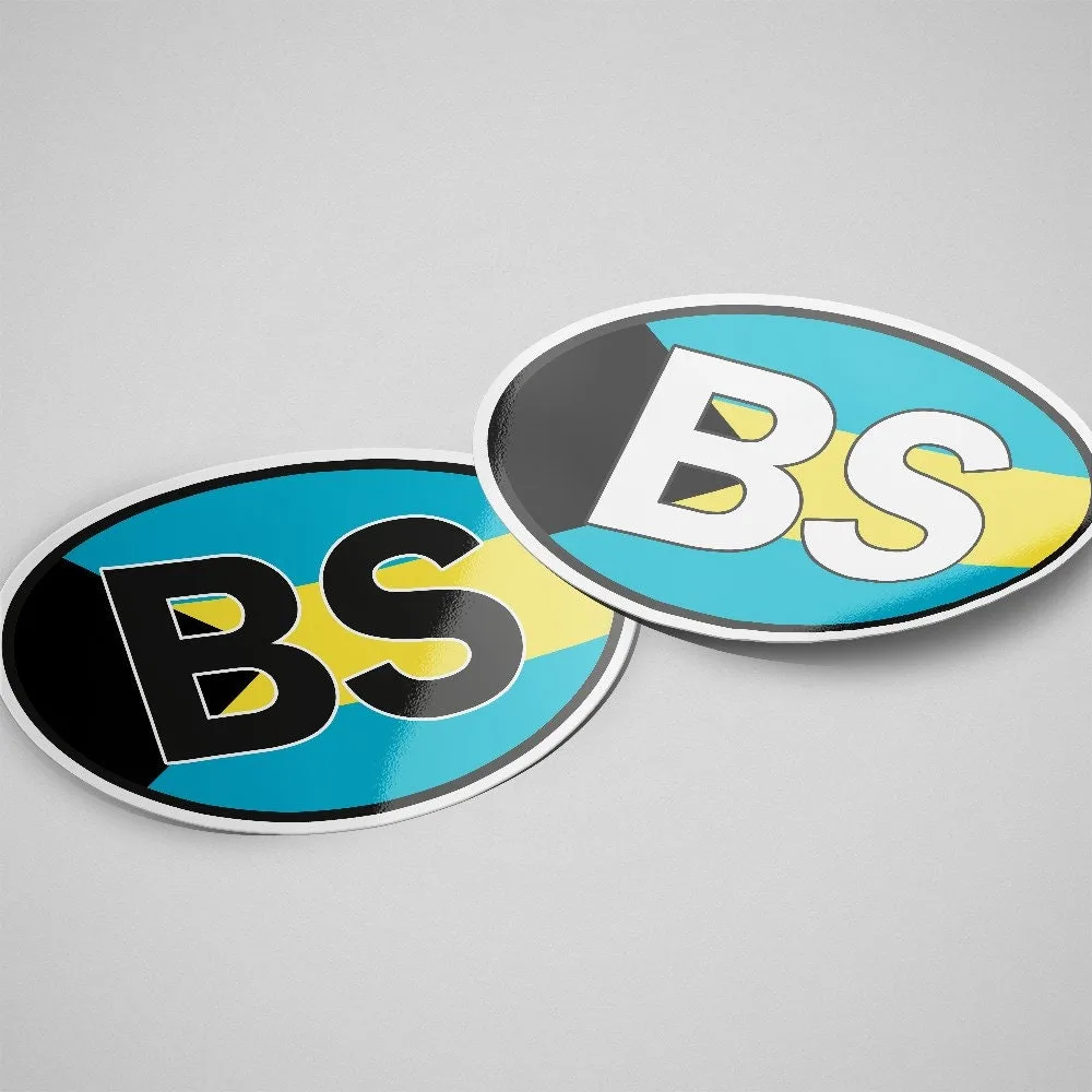 Bahamas Sticker Oval Flag