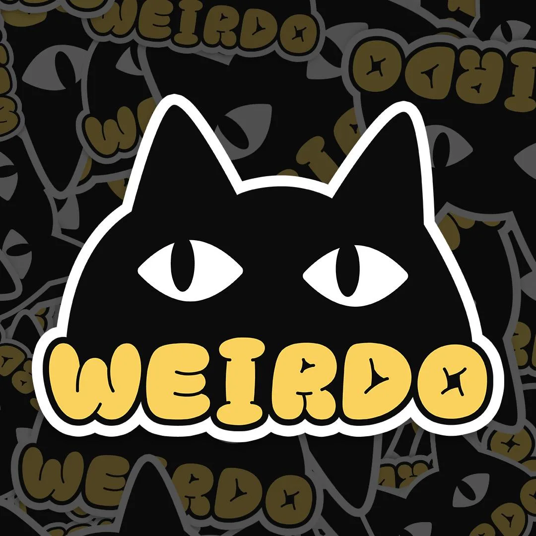 Weirdo Cat Meme Sticker