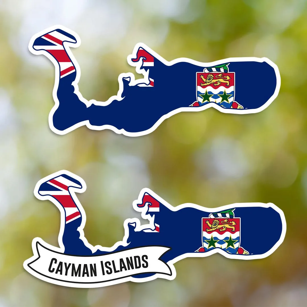 Cayman Islands Country Shaped Sticker