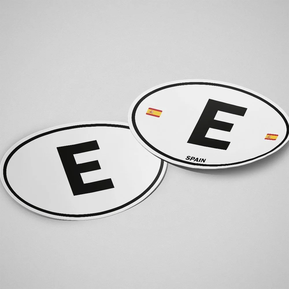 Spain Sticker Oval White