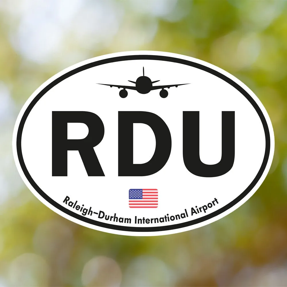 Durham Airport Sticker (Oval Vintage)