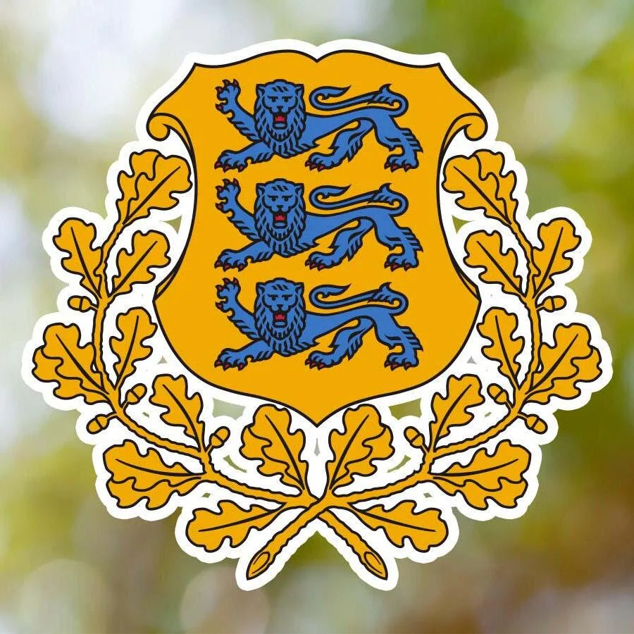 Estonia Coat of Arms Sticker