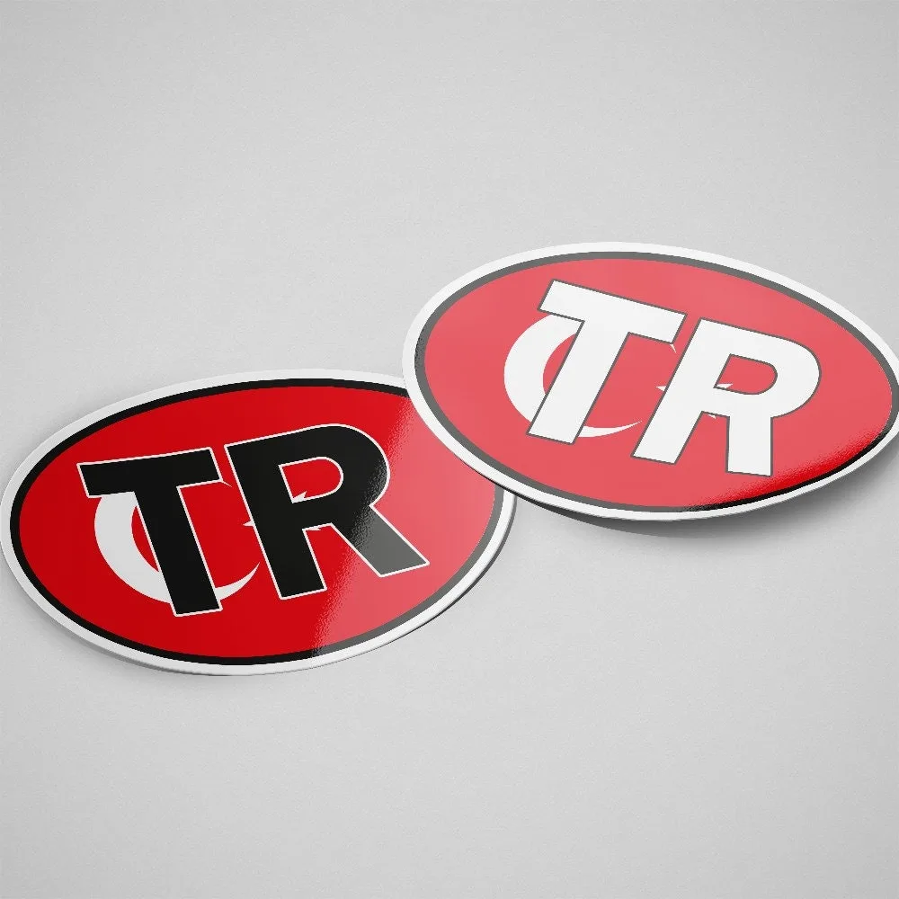 Turkey Sticker Oval Flag