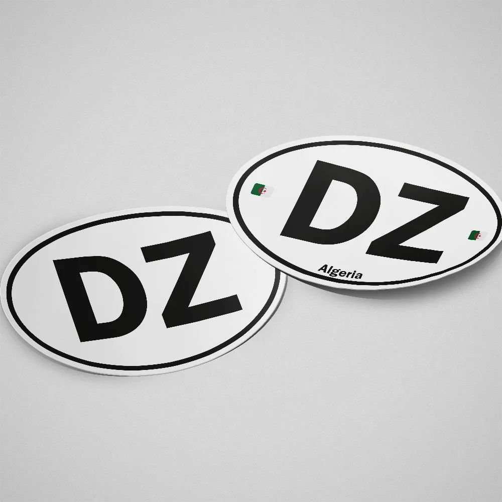 Algeria Sticker Oval White
