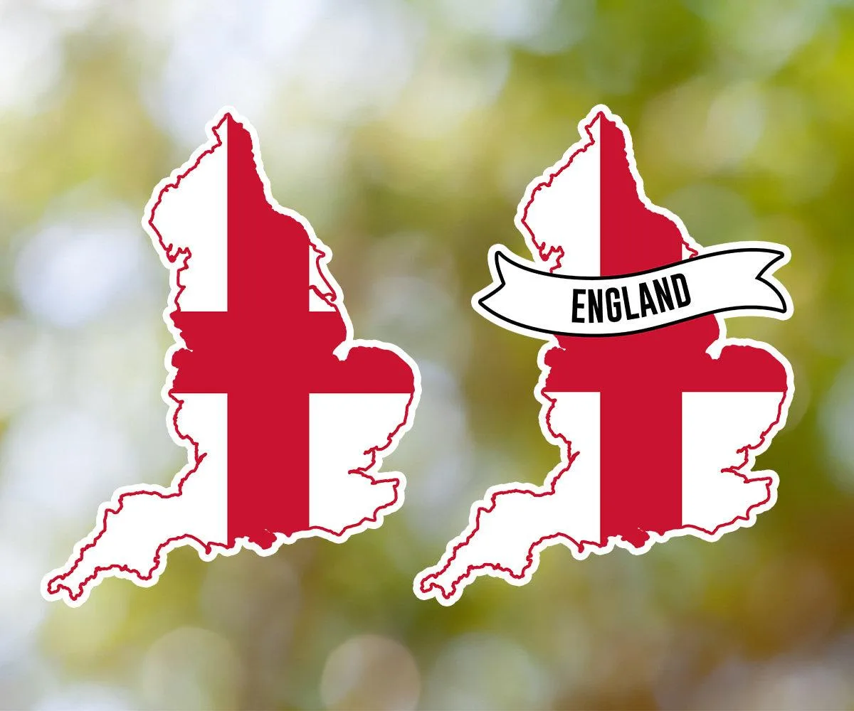 England Country Shaped Sticker