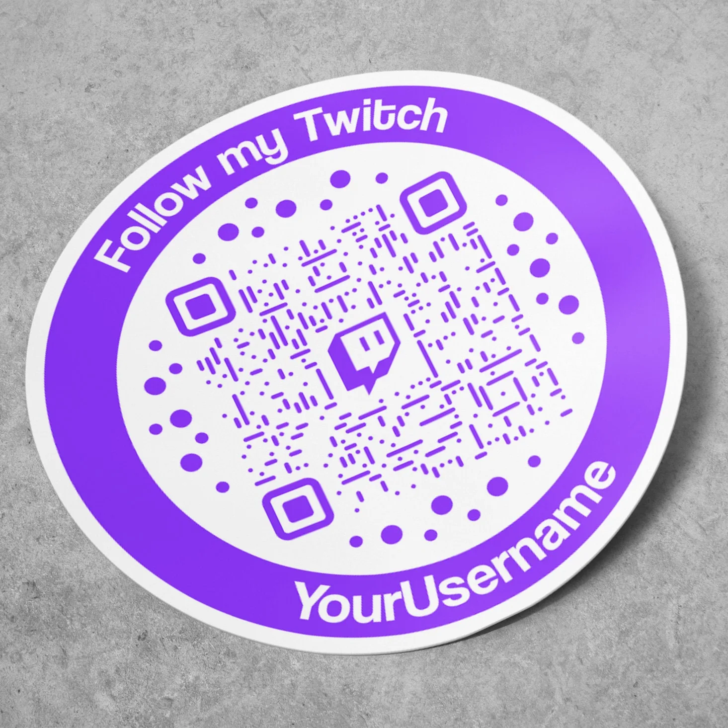 Twitch Circle QR sticker