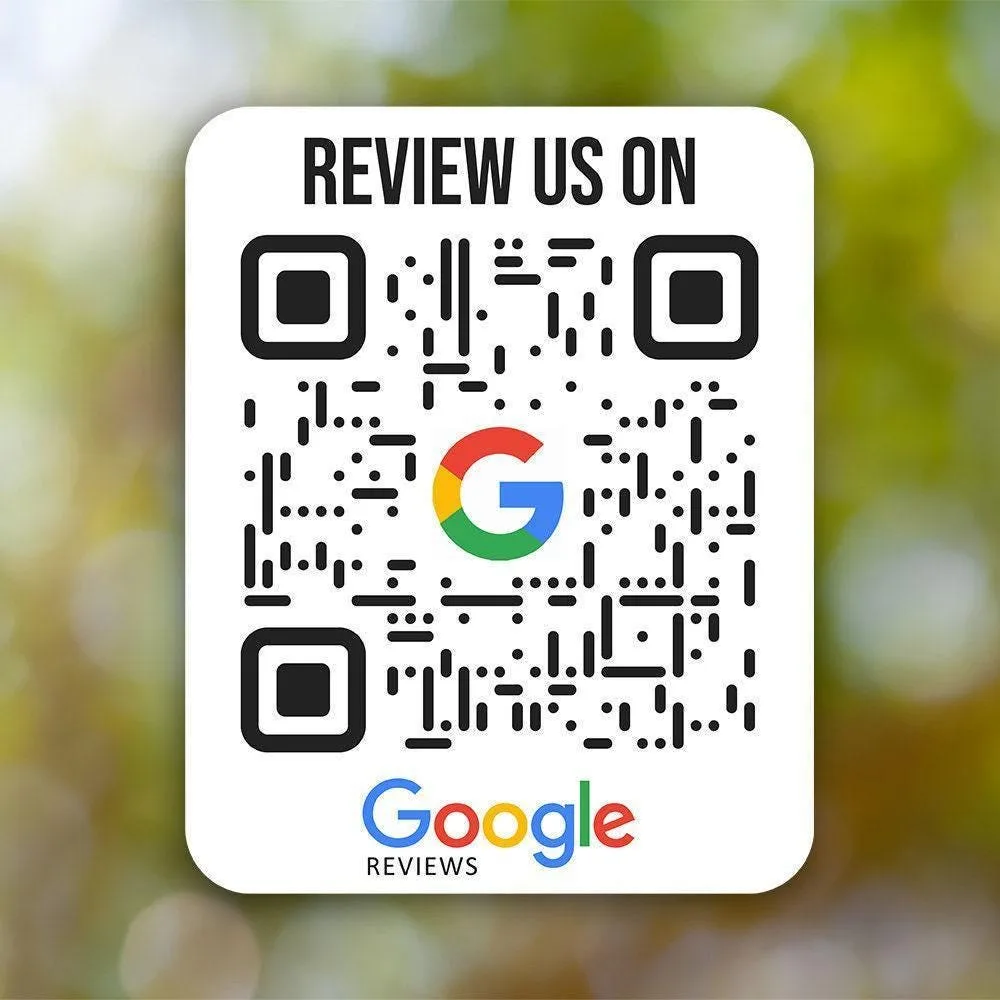 Custom Google Reviews QR Code Sticker