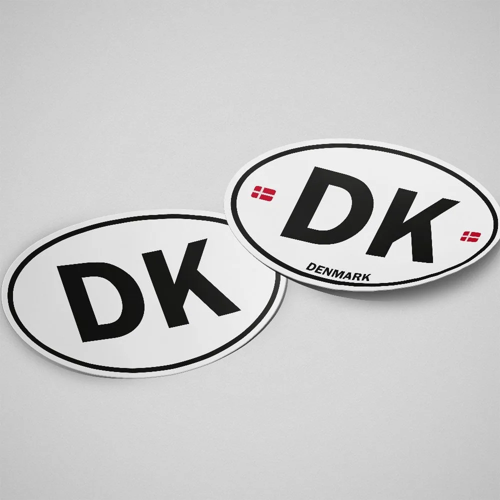 Denmark Sticker Oval White
