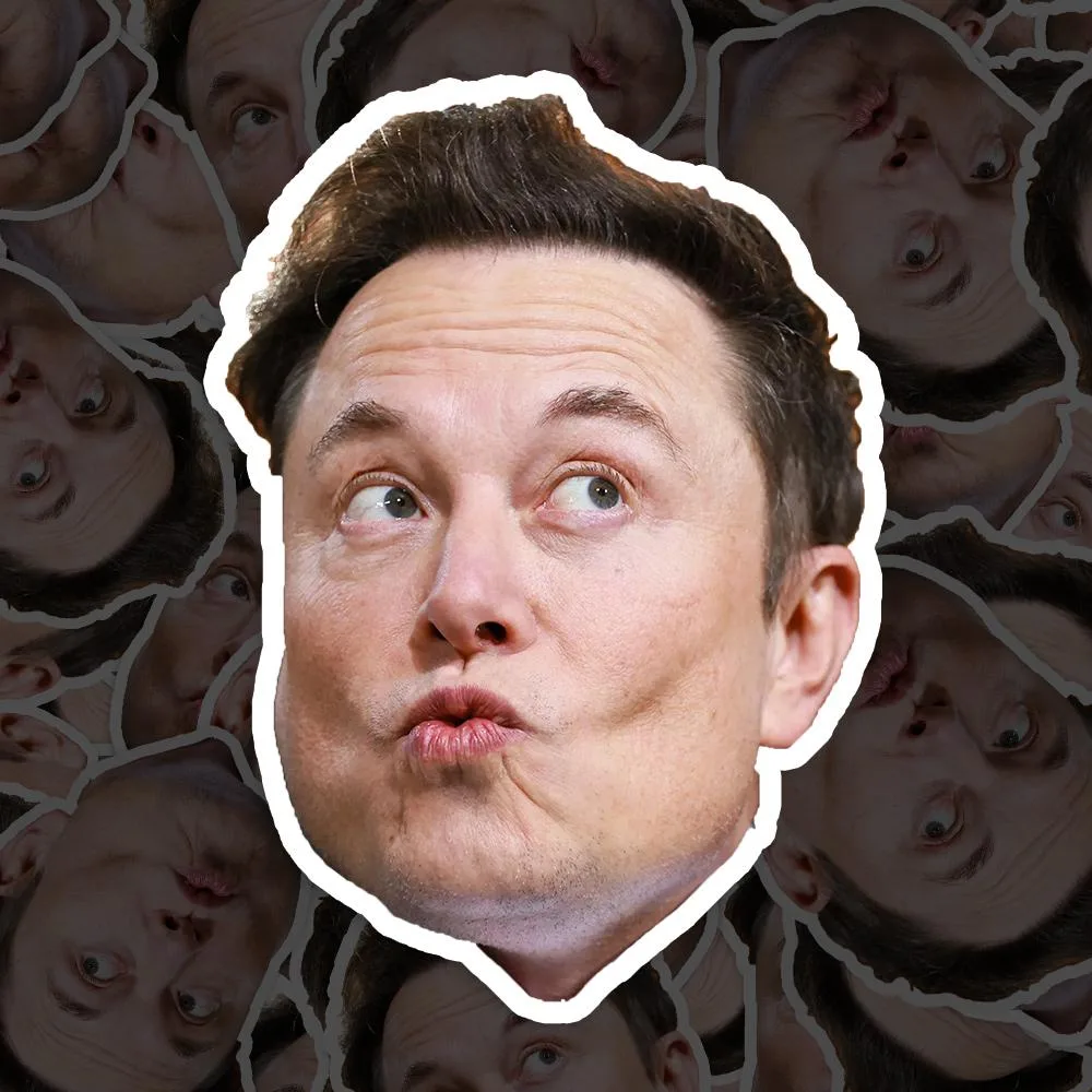 Elon Face Sticker