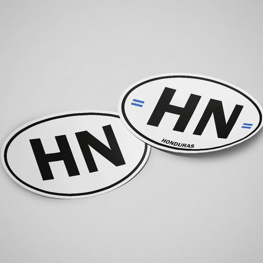 Honduras Sticker Oval White