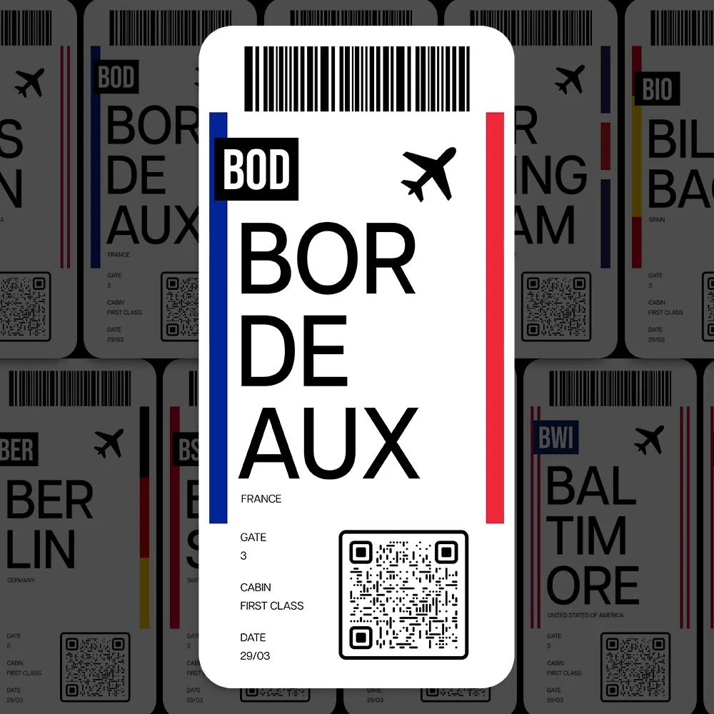 BOD Bordeaux Airport Sticker