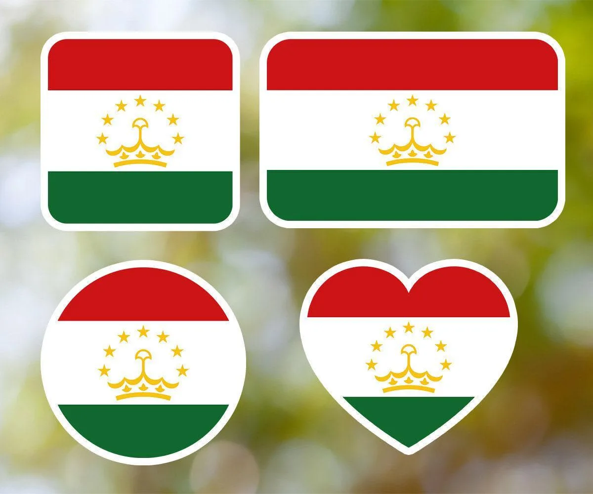 Tajikistan Geometric Sticker