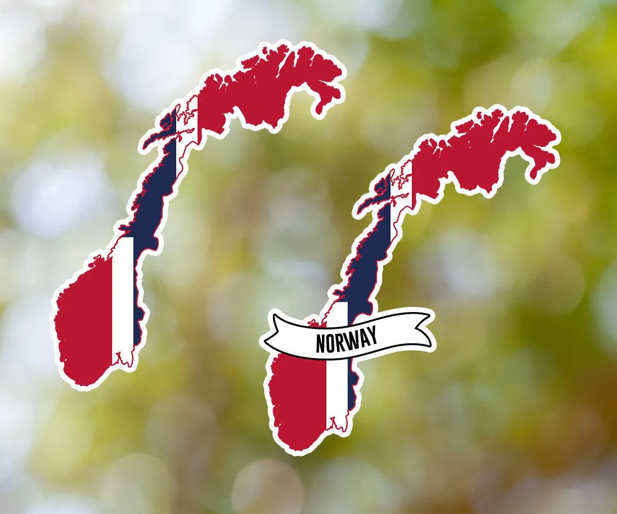 Norway Country Shaped Sticker