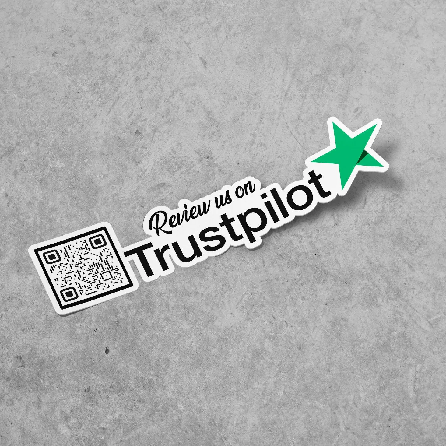 Custom Trustpilot Sticker Word QR Code