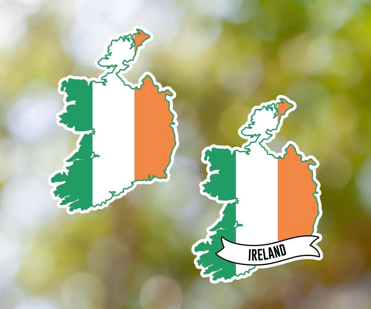 Ireland Country Shaped Sticker
