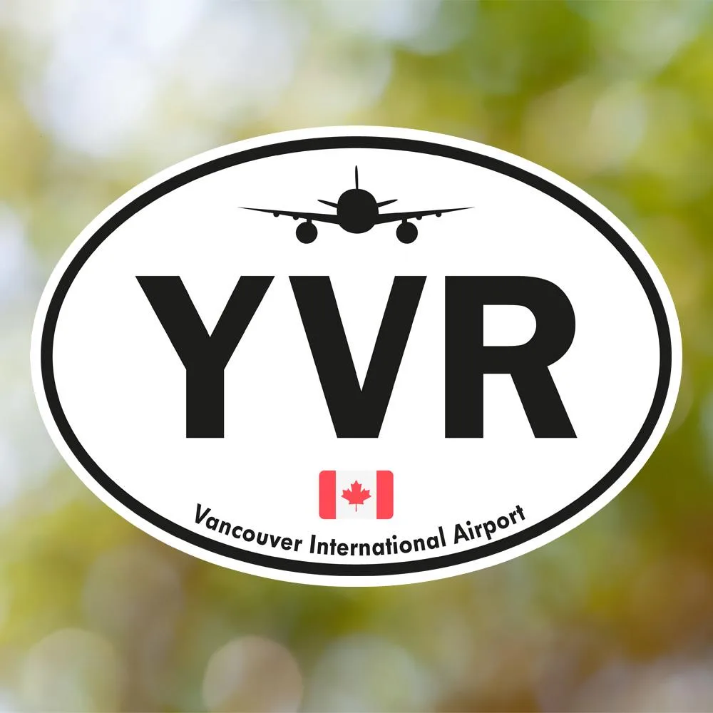 YVR Vancouver Airport Sticker (Oval Vintage)