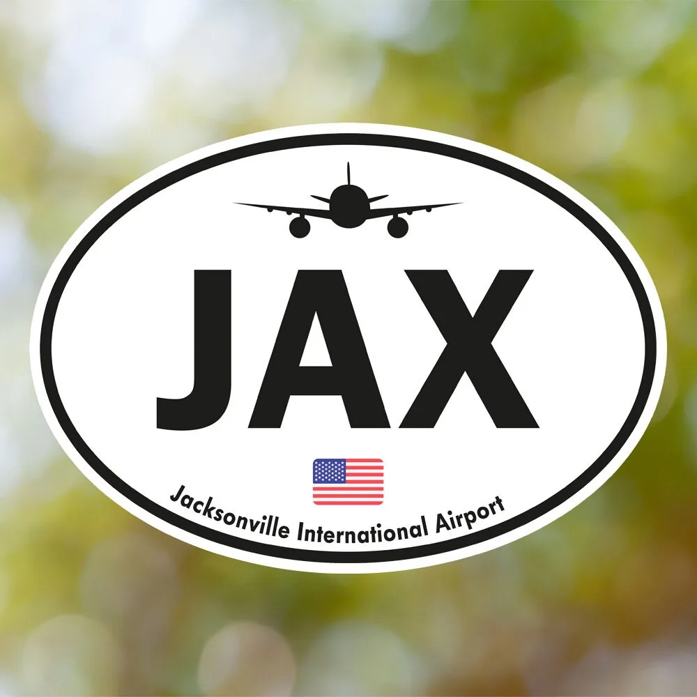 Jacksonville Airport Sticker (Oval Vintage)