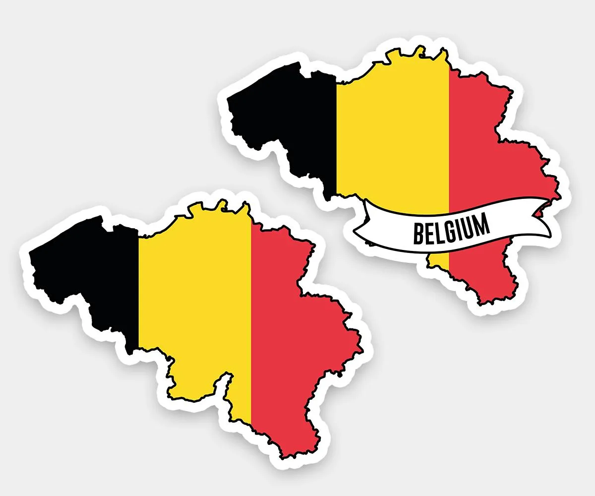 Belgium Country Shaped Sticker