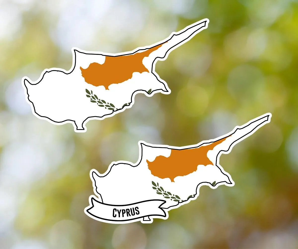 Cyprus Country Shaped Sticker