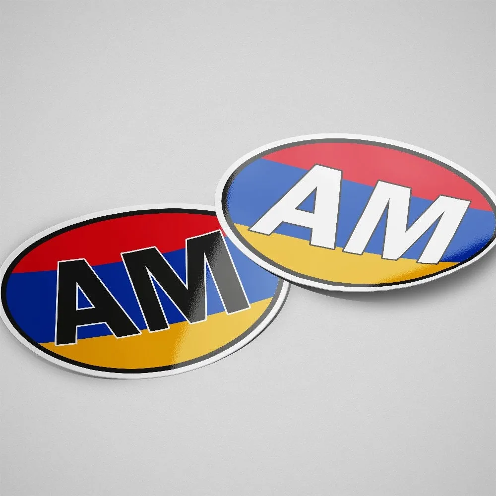 Armenia Sticker Oval Flag