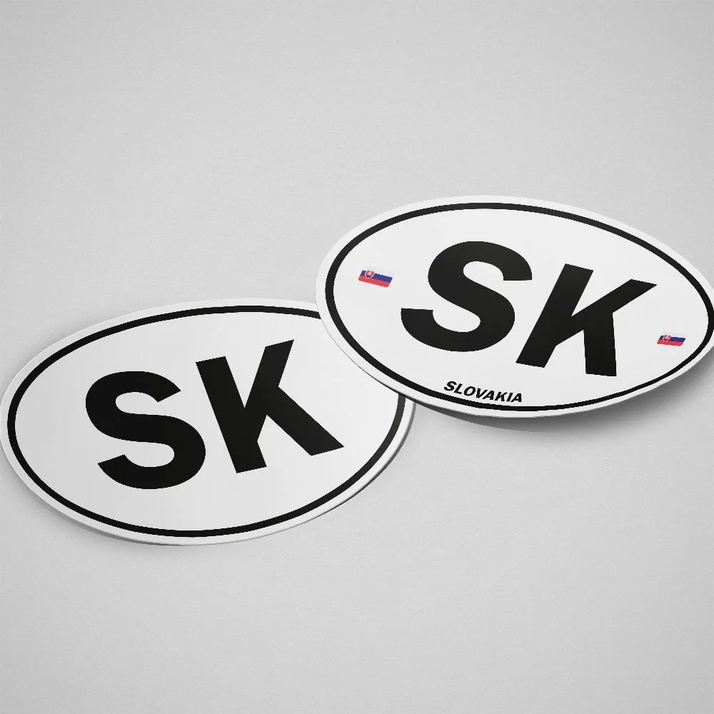 Slovakia Sticker Oval White