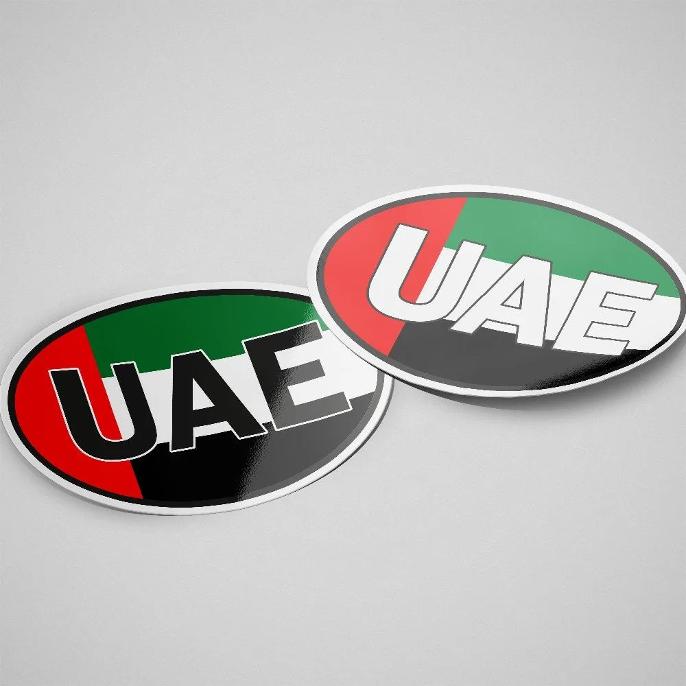 United Arab Emirates Sticker Oval Flag