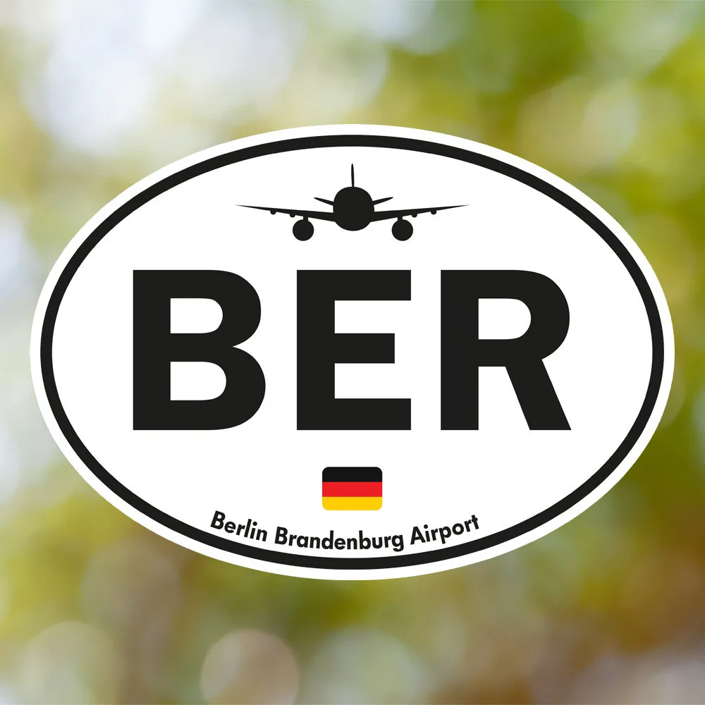Berlin Airport Sticker (Oval Vintage)