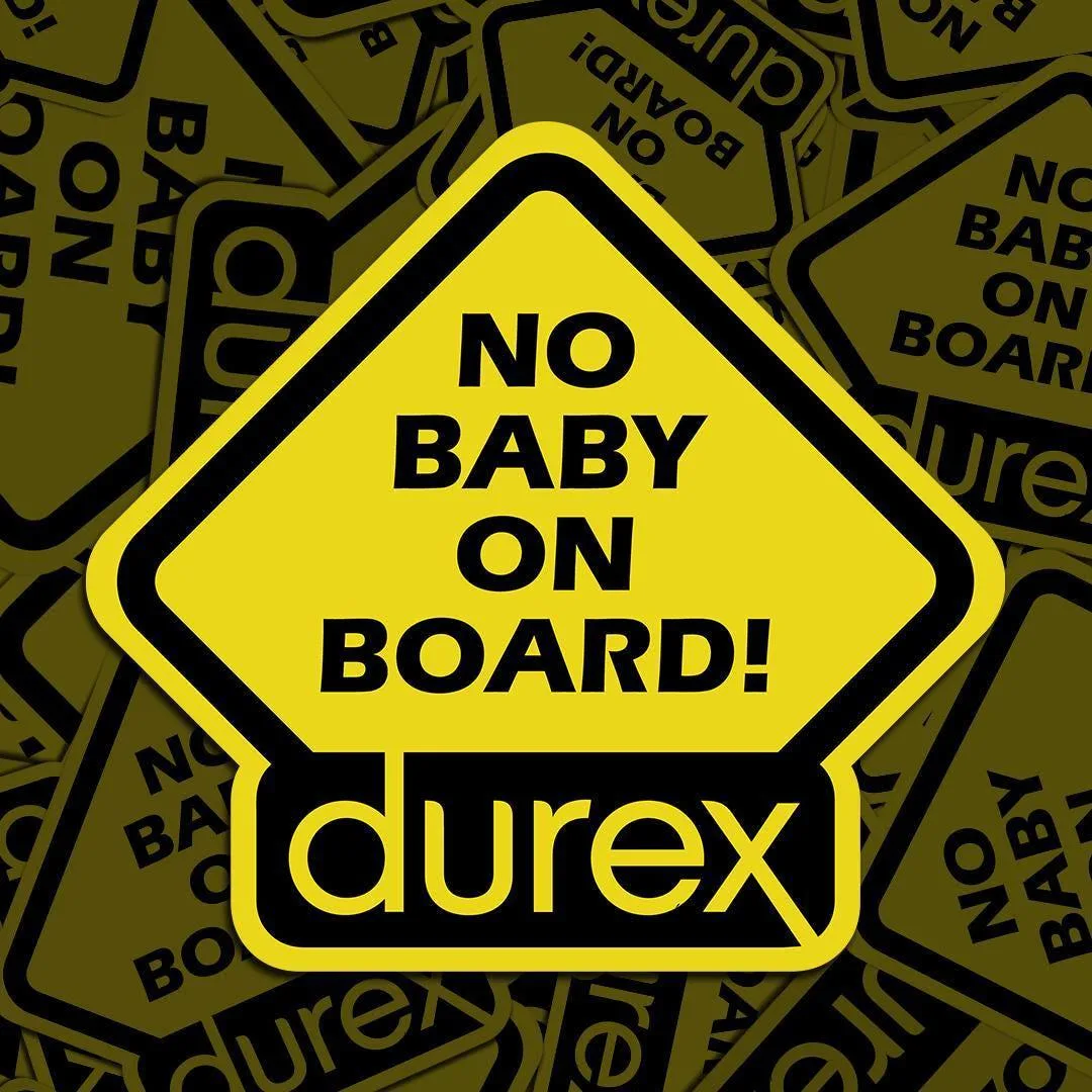 No Baby On Board Sticker