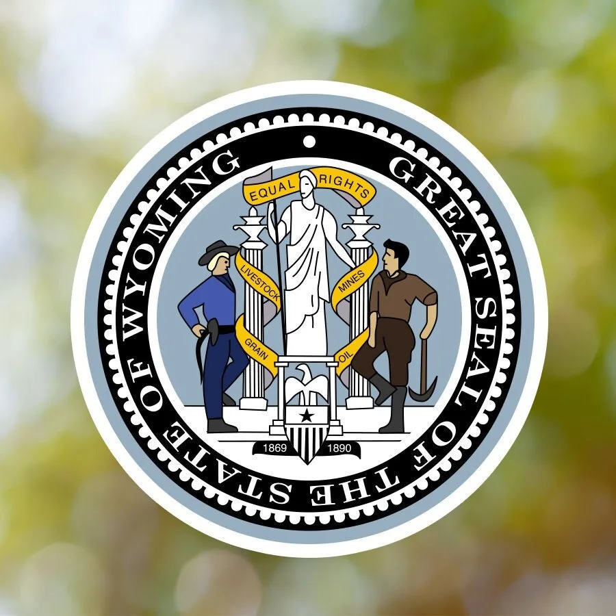 Wyoming State Seal Sticker