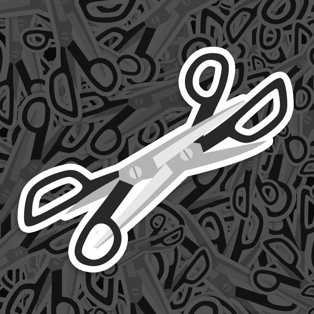 Scissors Meme Sticker