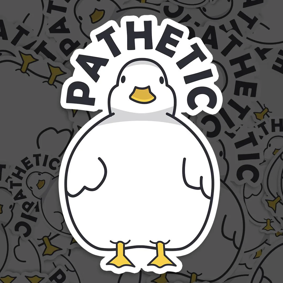 Duck Pathetic Meme Sticker