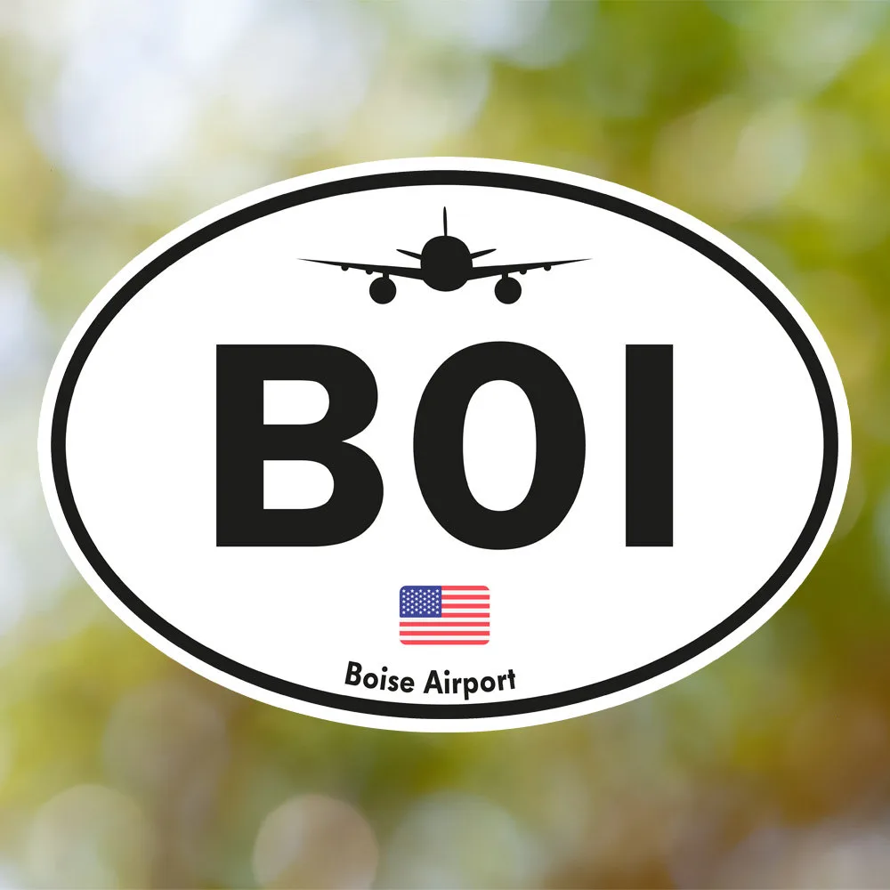 Boise Airport Sticker (Oval Vintage)